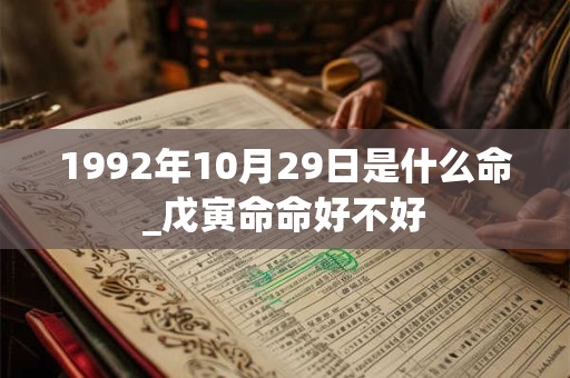 1992年10月29日是什么命_戊寅命命好不好 1992年10月29日是什么命_戊寅命命好不好