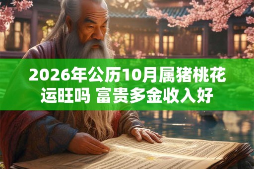2026年公历10月属猪桃花运旺吗 富贵多金收入好 2026年公历10月属猪桃花运旺吗 富贵多金收入好