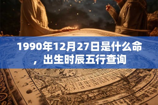 1990年12月27日是什么命,出生时辰五行查询 1990年12月27日是什么命,出生时辰五行查询