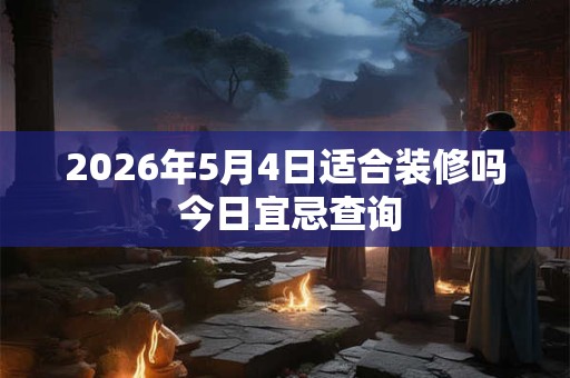 2026年5月4日适合装修吗 今日宜忌查询 2026年5月4日适合装修吗 今日宜忌查询