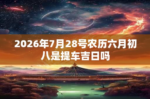 2026年7月28号农历六月初八是提车吉日吗