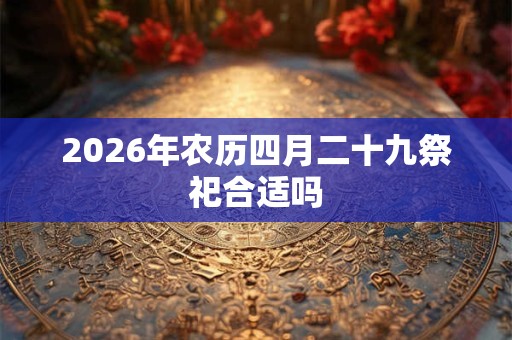 2026年农历四月二十九祭祀合适吗