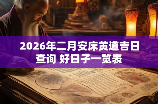 2026年二月安床黄道吉日查询 好日子一览表