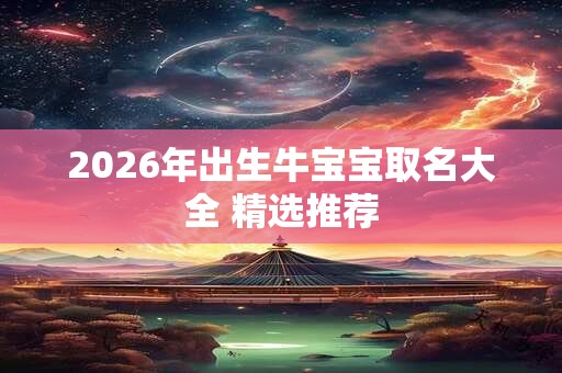 2026年出生牛宝宝取名大全 精选推荐 2026年出生牛宝宝取名大全 精选推荐