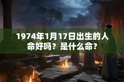 1974年1月17日出生的人命好吗?是什么命? 1974年1月17日出生的人命好吗?是什么命?