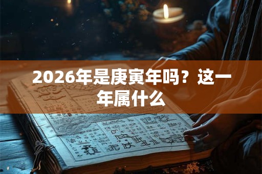 2026年是庚寅年吗?这一年属什么 2026年是庚寅年吗?这一年属什么