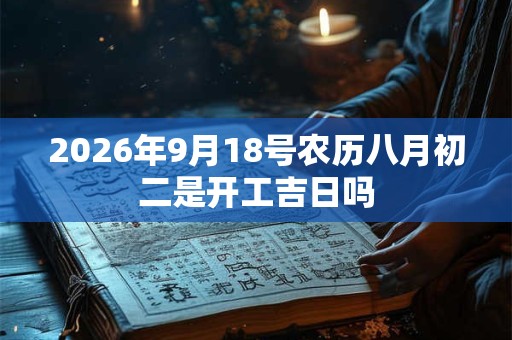 2026年9月18号农历八月初二是开工吉日吗