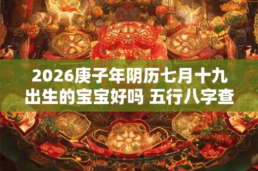 2026庚子年阴历七月十九出生的宝宝好吗 五行八字查询 2026庚子年阴历七月十九出生的宝宝好吗 五行八字查询