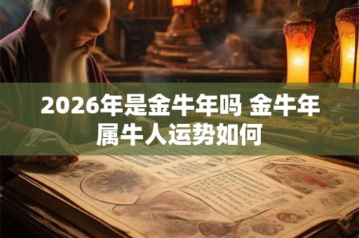 2026年是金牛年吗 金牛年属牛人运势如何 2026年是金牛年吗 金牛年属牛人运势如何