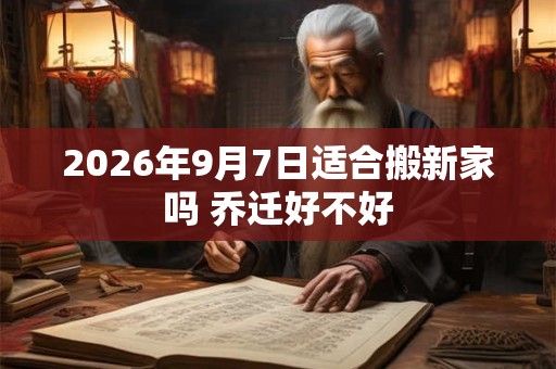 2026年9月7日适合搬新家吗 乔迁好不好 2026年9月7日适合搬新家吗 乔迁好不好