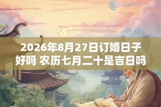 2026年8月27日订婚日子好吗 农历七月二十是吉日吗