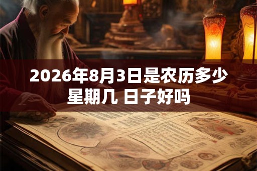 2026年8月3日是农历多少星期几 日子好吗 2026年8月3日是农历多少星期几 日子好吗