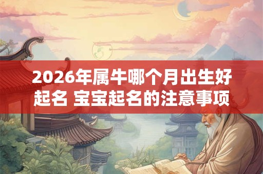 2026年属牛哪个月出生好起名 宝宝起名的注意事项 2026年属牛哪个月出生好起名 宝宝起名的注意事项