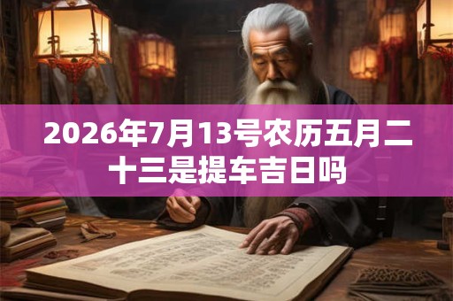 2026年7月13号农历五月二十三是提车吉日吗 2026年7月13号农历五月二十三是提车吉日吗
