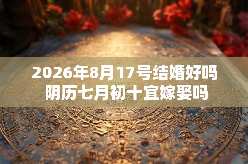 2026年8月17号结婚好吗 阴历七月初十宜嫁娶吗 2026年8月17号结婚好吗 阴历七月初十宜嫁娶吗