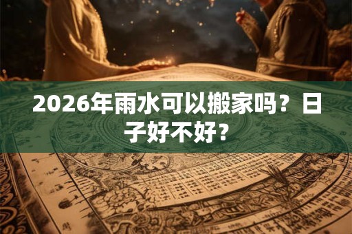 2026年雨水可以搬家吗？日子好不好？