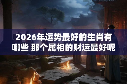 2026年运势最好的生肖有哪些 那个属相的财运最好呢 2026年运势最好的生肖有哪些 那个属相的财运最好呢