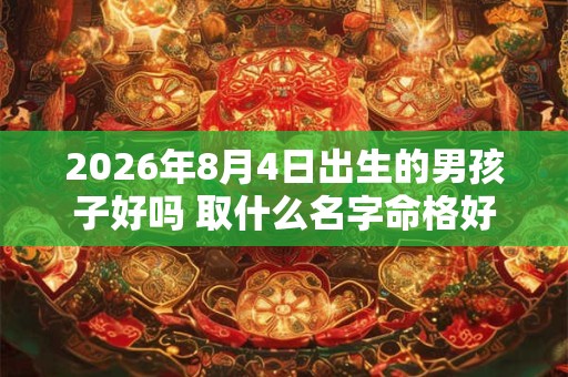 2026年8月4日出生的男孩子好吗 取什么名字命格好