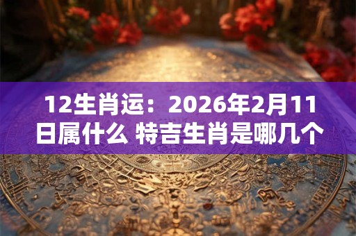 12生肖运：2026年2月11日属什么 特吉生肖是哪几个