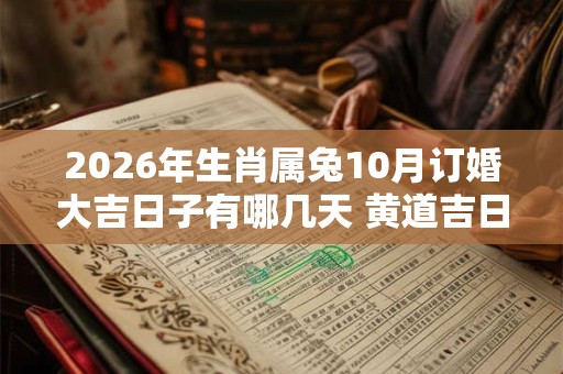 2026年生肖属兔10月订婚大吉日子有哪几天 黄道吉日一览表 2026年生肖属兔10月订婚大吉日子有哪几天 黄道吉日一览表