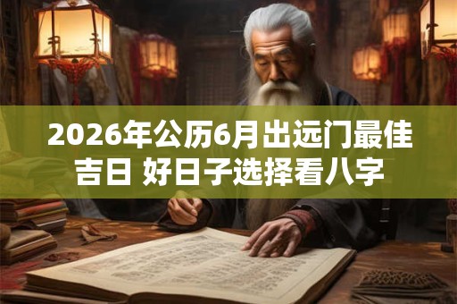 2026年公历6月出远门最佳吉日 好日子选择看八字 2026年公历6月出远门最佳吉日 好日子选择看八字