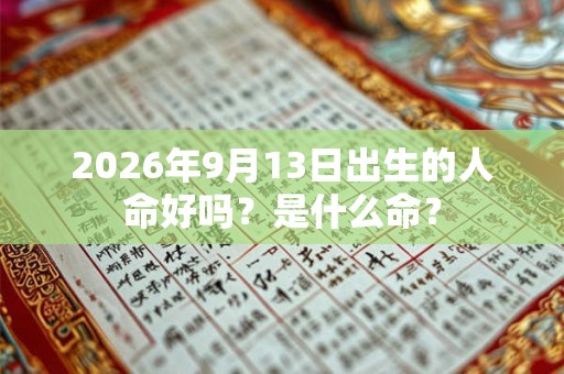 2026年9月13日出生的人命好吗?是什么命? 2026年9月13日出生的人命好吗?是什么命?