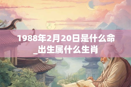 1988年2月20日是什么命_出生属什么生肖