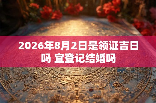 2026年8月2日是领证吉日吗 宜登记结婚吗 2026年8月2日是领证吉日吗 宜登记结婚吗