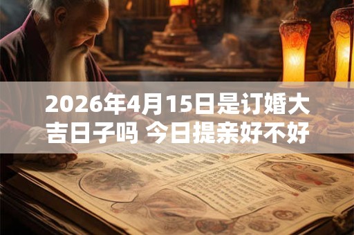 2026年4月15日是订婚大吉日子吗 今日提亲好不好 2026年4月15日是订婚大吉日子吗 今日提亲好不好