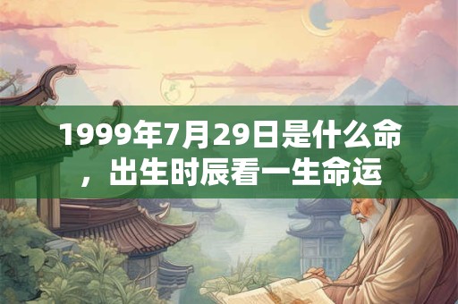 1999年7月29日是什么命,出生时辰看一生命运 1999年7月29日是什么命,出生时辰看一生命运