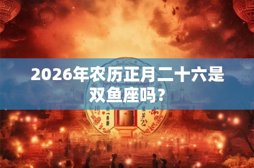 2026年农历正月二十六是双鱼座吗？