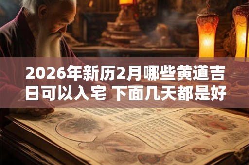 2026年新历2月哪些黄道吉日可以入宅 下面几天都是好日子 2026年新历2月哪些黄道吉日可以入宅 下面几天都是好日子
