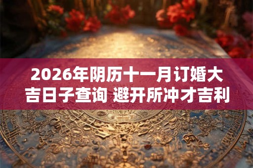 2026年阴历十一月订婚大吉日子查询 避开所冲才吉利 2026年阴历十一月订婚大吉日子查询 避开所冲才吉利
