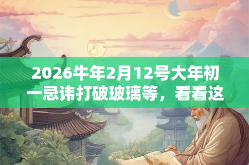 2026牛年2月12号大年初一忌讳打破玻璃等,看看这些补救方法 2026牛年2月12号大年初一忌讳打破玻璃等,看看这些补救方法