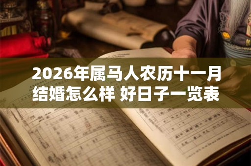 2026年属马人农历十一月结婚怎么样 好日子一览表 2026年属马人农历十一月结婚怎么样 好日子一览表