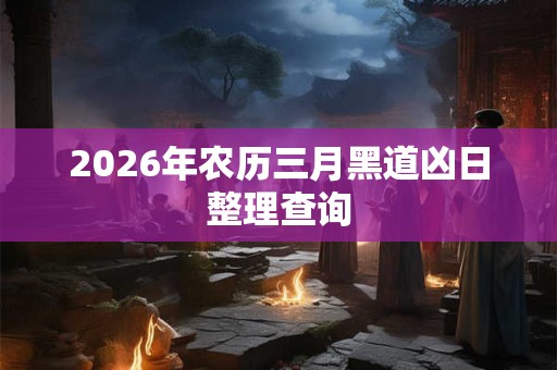 2026年农历三月黑道凶日整理查询 2026年农历三月黑道凶日整理查询