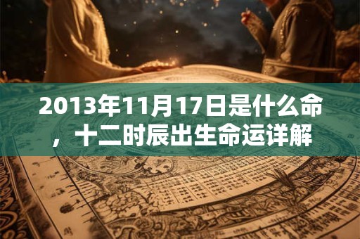 2013年11月17日是什么命,十二时辰出生命运详解 2013年11月17日是什么命,十二时辰出生命运详解