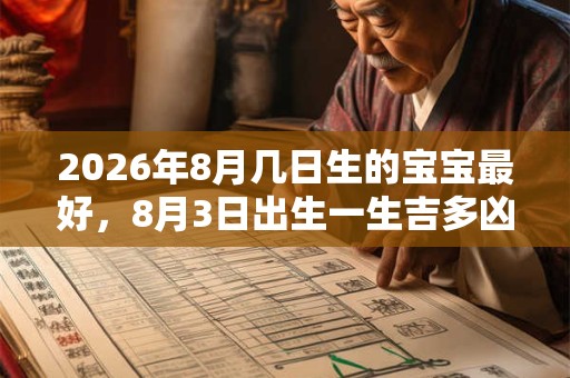 2026年8月几日生的宝宝最好，8月3日出生一生吉多凶少
