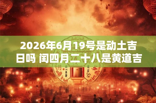 2026年6月19号是动土吉日吗 闰四月二十八是黄道吉日吗 2026年6月19号是动土吉日吗 闰四月二十八是黄道吉日吗