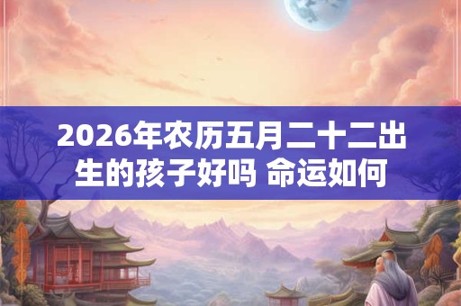 2026年农历五月二十二出生的孩子好吗 命运如何