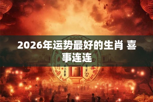 2026年运势最好的生肖 喜事连连