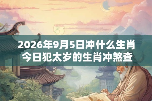 2026年9月5日冲什么生肖 今日犯太岁的生肖冲煞查询: 2026年9月5日冲什么生肖 今日犯太岁的生肖冲煞查询: