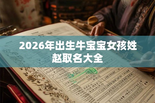 2026年出生牛宝宝女孩姓赵取名大全