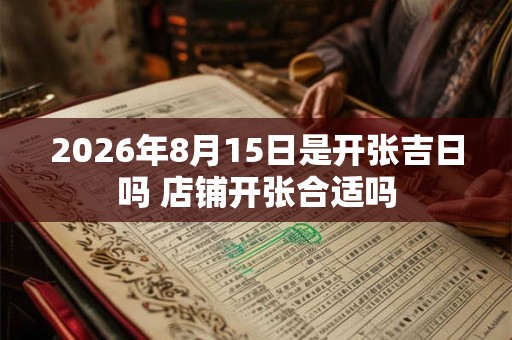 2026年8月15日是开张吉日吗 店铺开张合适吗 2026年8月15日是开张吉日吗 店铺开张合适吗