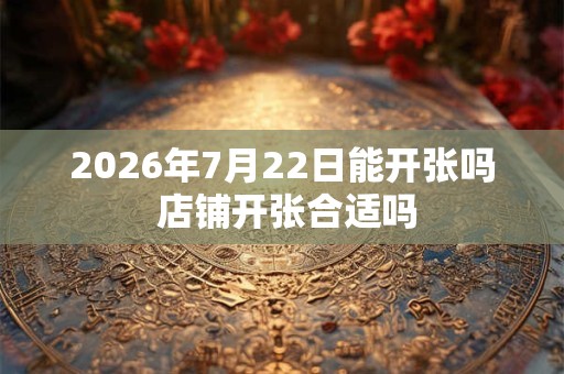 2026年7月22日能开张吗 店铺开张合适吗 2026年7月22日能开张吗 店铺开张合适吗