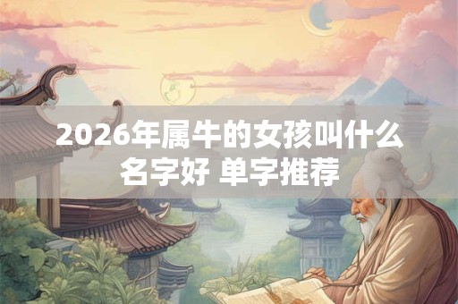 2026年属牛的女孩叫什么名字好 单字推荐 2026年属牛的女孩叫什么名字好 单字推荐