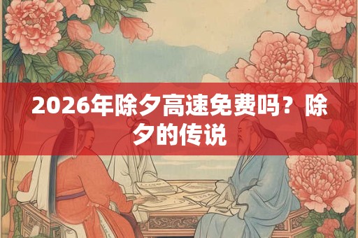 2026年除夕高速免费吗?除夕的传说 2026年除夕高速免费吗?除夕的传说