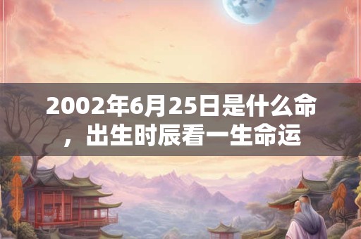 2002年6月25日是什么命，出生时辰看一生命运