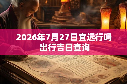 2026年7月27日宜远行吗 出行吉日查询 2026年7月27日宜远行吗 出行吉日查询