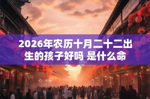 2026年农历十月二十二出生的孩子好吗 是什么命